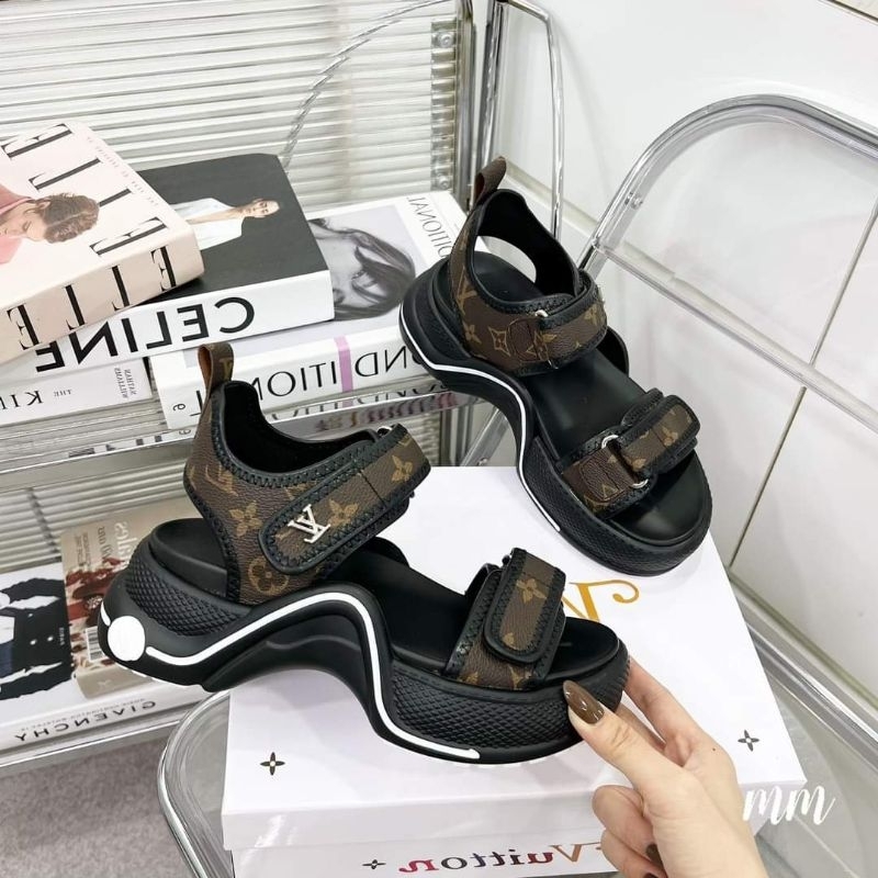 Sandan LV nữ- hàng QC fullbox sẵn màu nâu đen trắng hồng kèm video thật