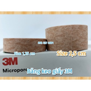 Băng keo giấy Y tế, Thẩm mỹ 3M MICROPORE, màu da.