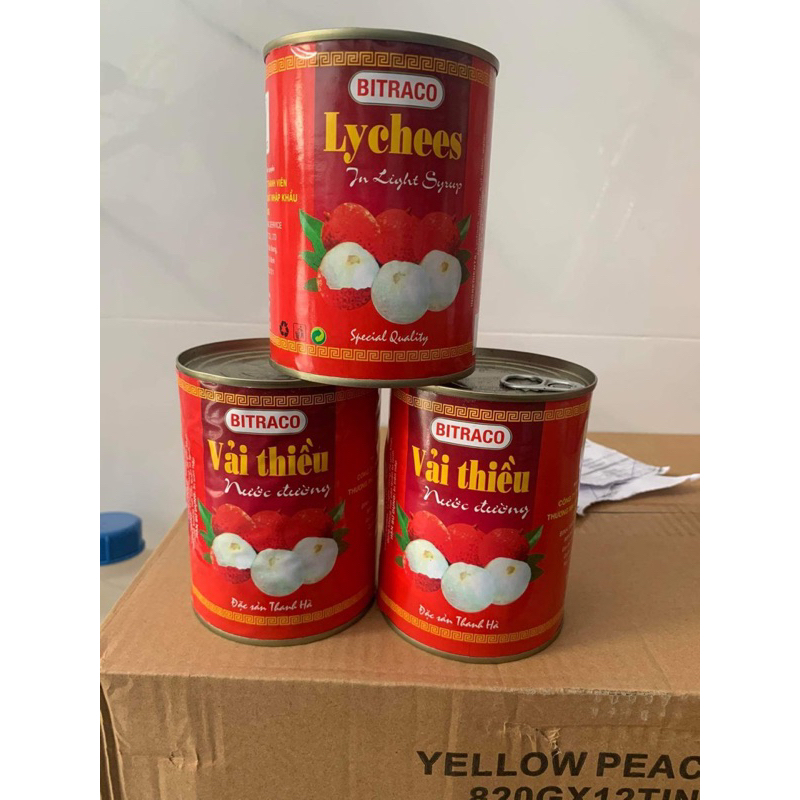 Vải Thiều Nước Đường Thanh Hà (565g) đỏ