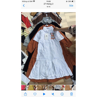 Đầm thun suông cổ sơ mi sale 65k 10/4