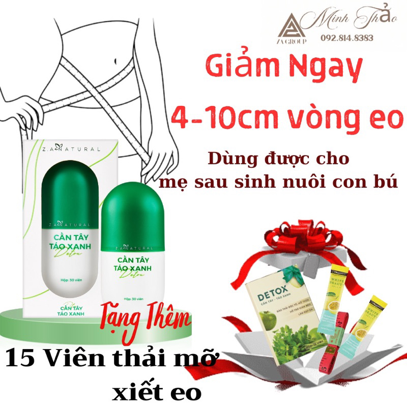detox cần tây - táo xanh ZA NATURAL ( thải mỡ giảm béo nhanh)tặng thêm 15 ngày thải mỡ