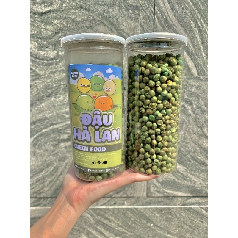 Đậu hà lan tỏi ớt giòn rụm 450gr, càng ăn càng nghiện.