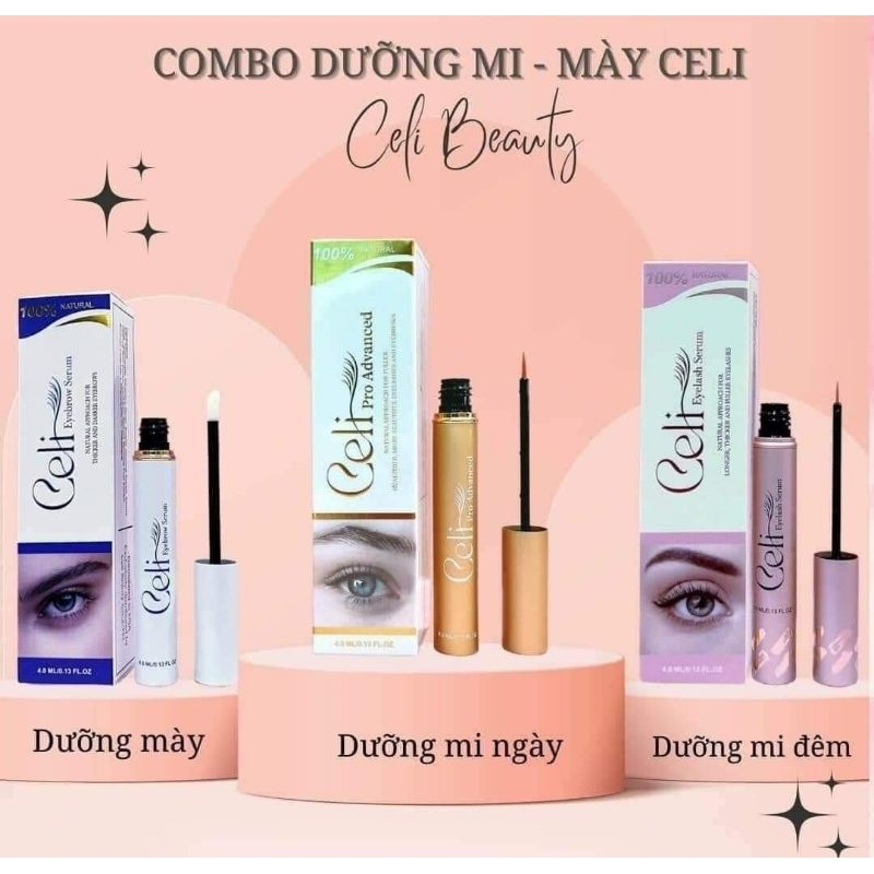Combo Dưỡng Mi Mày CELI phiên bản 2 trong 1