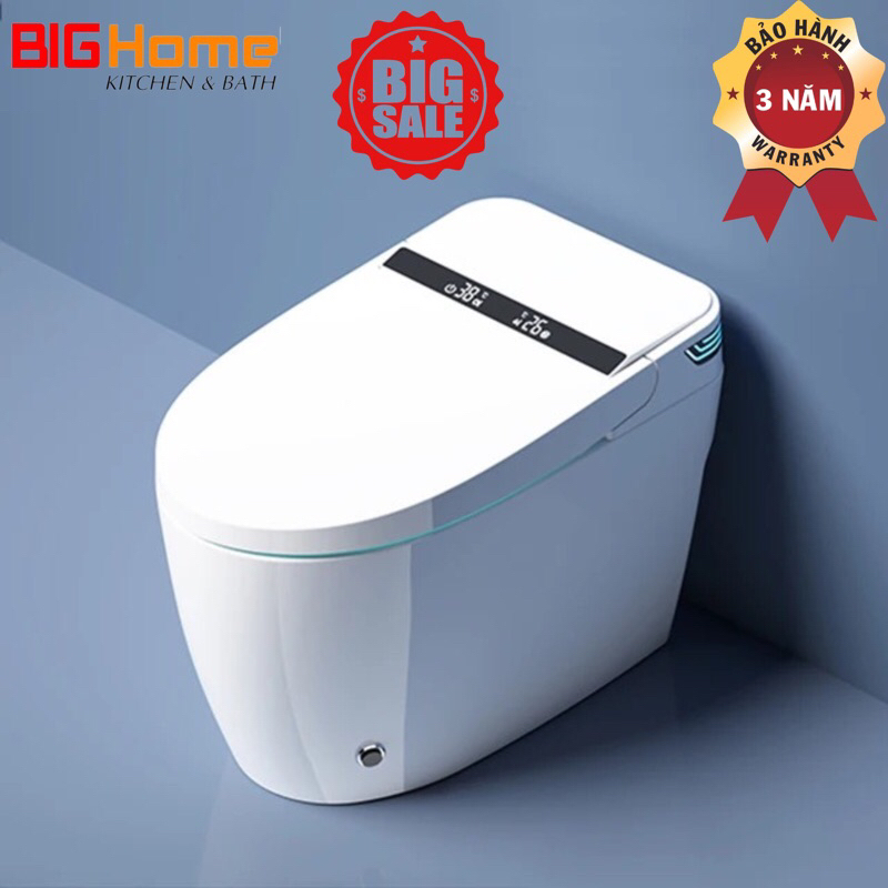 Bồn cầu thông minh tự động hoàn toàn, mẫu mới 2023 [ Phiên bản cao cấp đèn led]