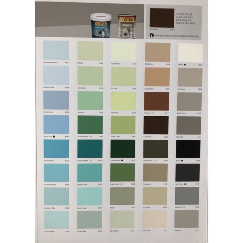 Sơn sắt/gỗ Jotun Essence bóng mờ 0,8L