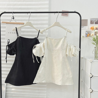 VÁY GẤM TRỄ VAI 2 MÀU