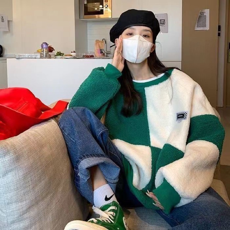 Áo swearter tay dài dáng rộng unisex phong cách Hàn quốc giá rẻ