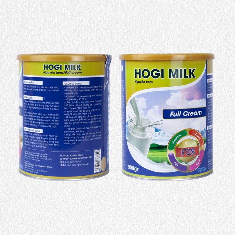 Sữa tăng cân, sữa béo nguyên kem Hogi hộp 900gr