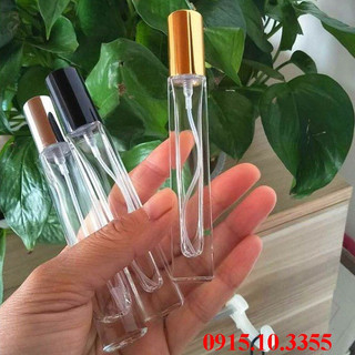 (Sỉ Rẻ nhất shopee) 1 Vỏ chai triết nước hoa 10ml  vuông cao / chai bi lăn trong xuốt -  Chai chiết nước hoa
