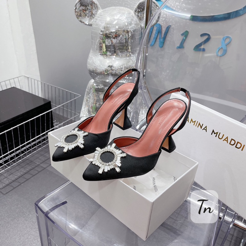 Cao Gót Ami Đen Khoá Đá Mặt Trời Full Size 35-39  -  By Anh Dinh Phuong