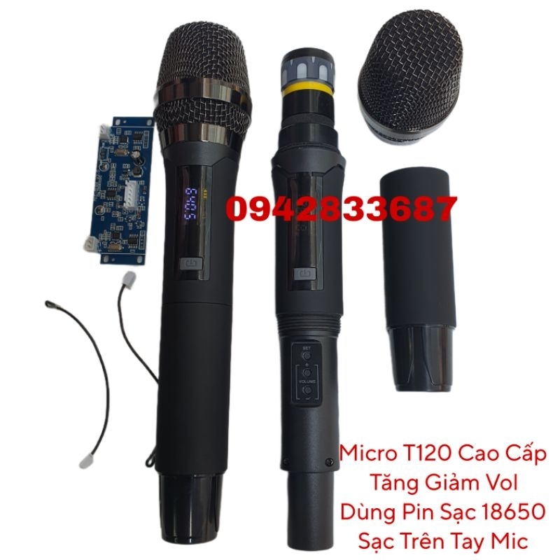 Micro Pin Sạc Cao Cấp Thân Nhôm Sạc Trên Mic