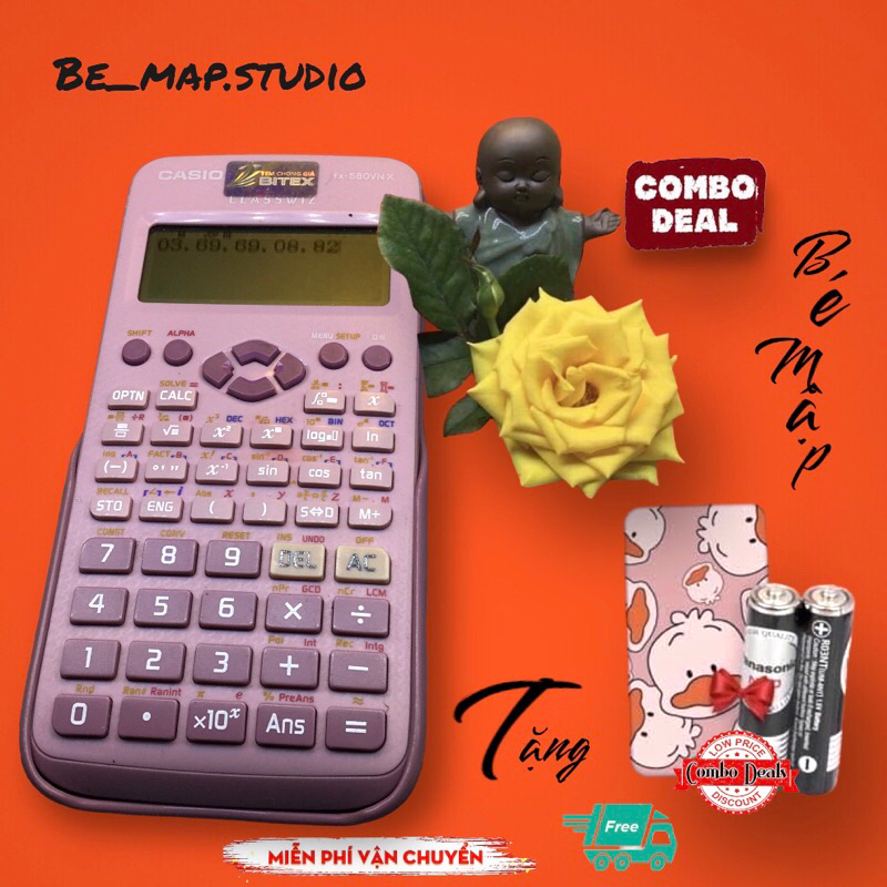 | Máy Tính Cầm Tay CASIO FX-580VNX Hồng CŨ Chính Hãng.