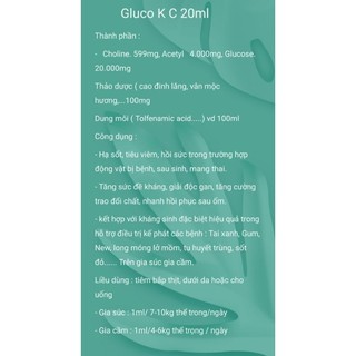 Gluco - k c (hạ nhiệt)
