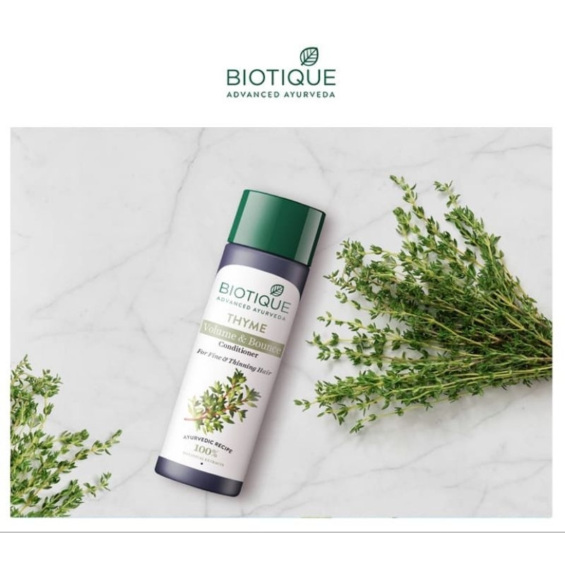 Dầu xả làm phồng tóc Biotique THYME 200ml (Dùng tho tóc mỏng và thưa)