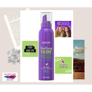 MOUSSE GIỮ NẾP, LÀM XOĂN TÓC VÀ TẠO ĐỘ PHỒNG CHO TÓC AUSSIE HEAD STRONG VOLUME MOUSSE 170G