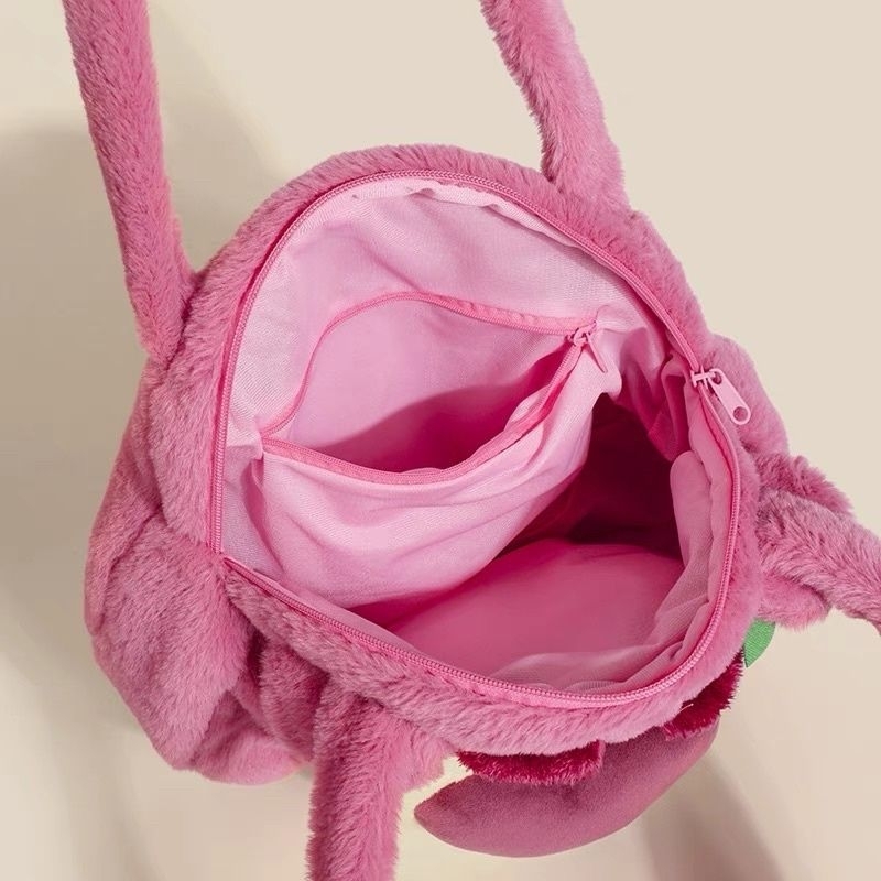 Túi Đeo Vai Gấu Hồng Lotso Size 30cm Siêu Dễ Thương, Siêu Cute Lông Mịn