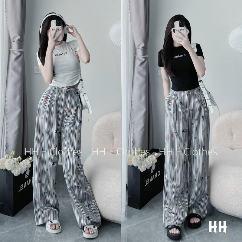 Bộ quần sọc áo rúm sườn tôn dáng _ Hàng loại đẹp