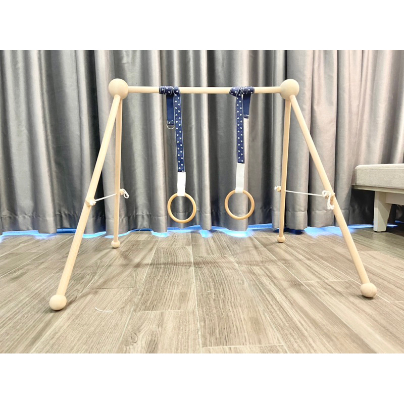 Vòng gỗ cầm nắm cho bé 3-6 tháng. vòng montessori vận đông thô