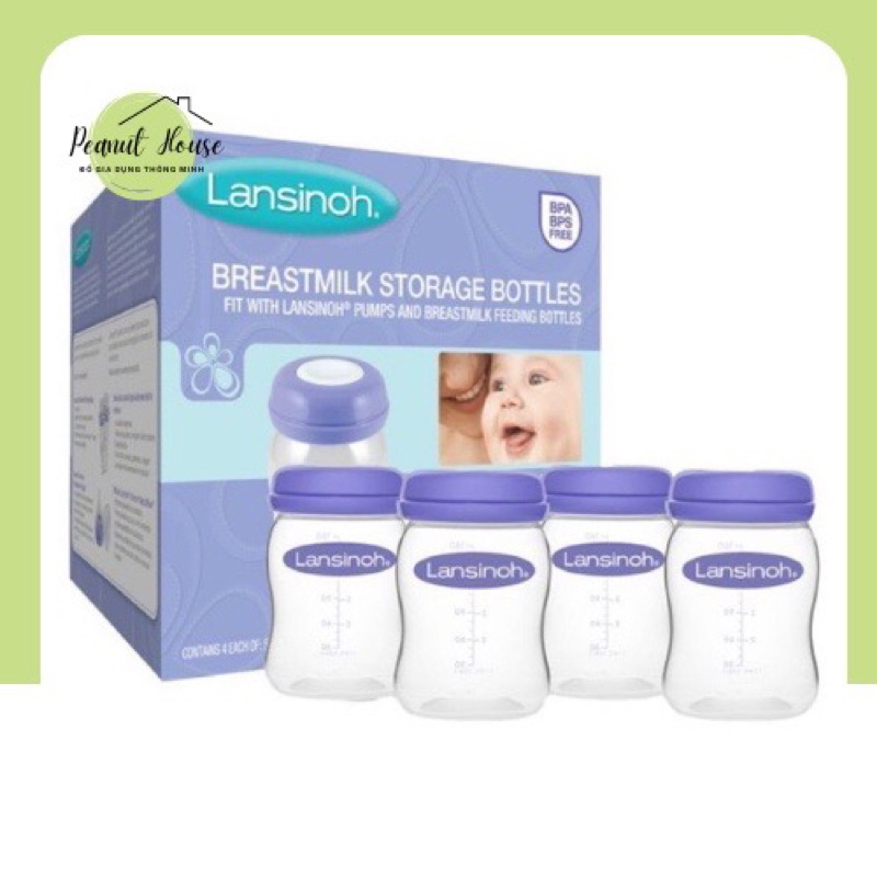 Bình trữ sữa Lansinoh Cho Bé sơ sinh 160ml Hàng Chính Hãng Giá Tận Gốc tặng kèm 1 bàn chải cho bé hiệu mỹ Oral-B