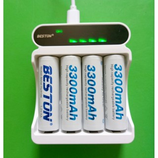Sạc pin Beston C9023L AA AAA , có tính năng sạc nhanh, màn hình LCD thông minh, tự ngắt khi đầy, dùng cho micro,remote