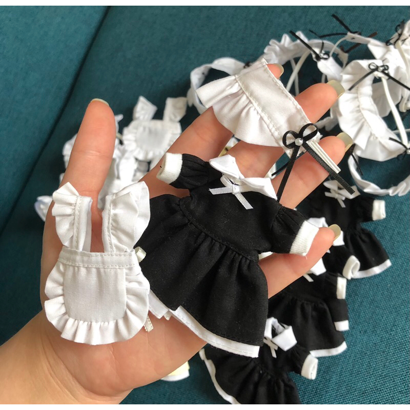 Set váy maid cho búp bê ob11, nendoll
