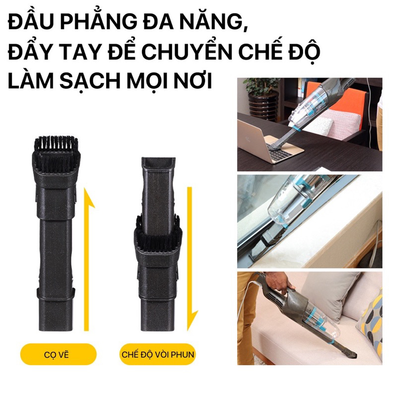 Máy hút bụi Deerma DX900 lõi lọc thép cao cấp công suất 600w BH 6 tháng