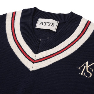 𝐀𝐓𝐘𝐒® 𝐀𝐓𝐘𝐒 𝐕-𝐍𝐄𝐂𝐊 𝐊𝐍𝐈𝐓 𝐖𝐎𝐎𝐋 𝐒𝐖𝐄𝐀𝐓𝐄𝐑 (NAVY)