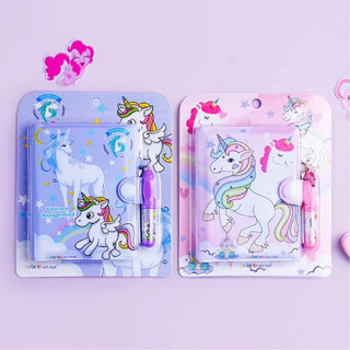 Sổ Tay Khổ A7 Kèm Bút Mẫu Unicorn/Avocado/Yugui/Doraemon/Khủng Long