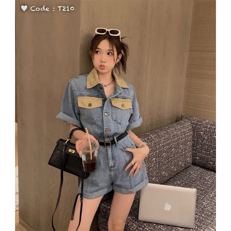 JUM JEANS TAY NGẮN PHỐI TÚI