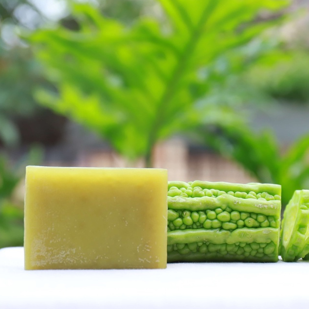 Xà phòng mướp đắng chiết xuât thiên nhiên, xà bông sinh dược diệt khuẩn, sáng da, giải độc tố