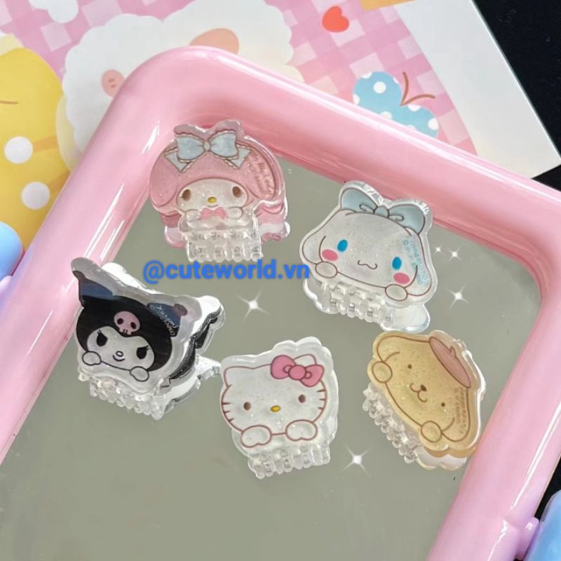 Kẹp Mini Cinnamoroll Melody Pudding Kuromi Kitty