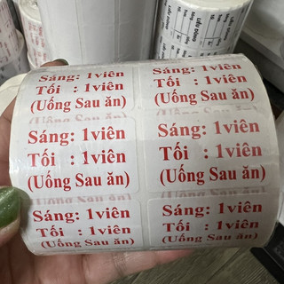 (MỚI NHẤT) TEM CHIA LIỀU DÙNG - TEM ĐỎ-ĐEN-XANH DƯƠNG 2000 TEM