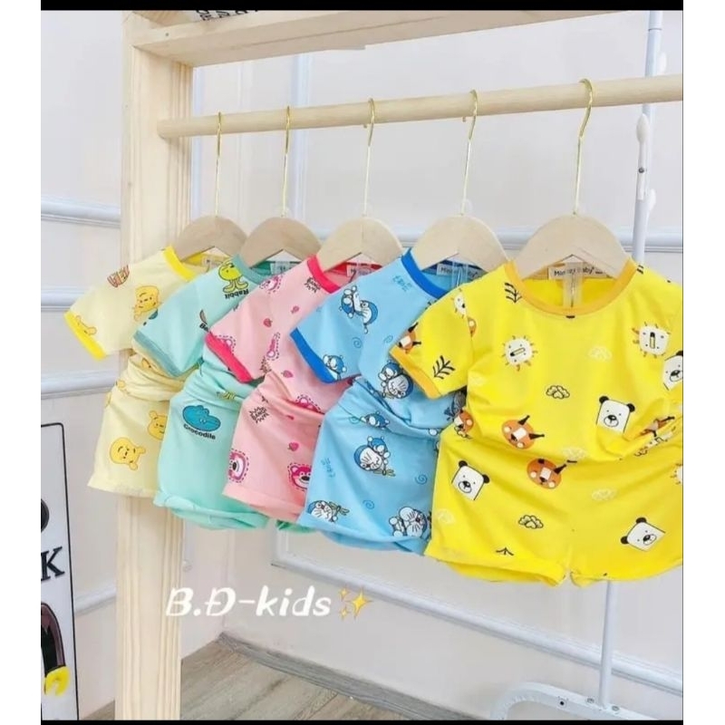 Bộ thun lạnh cộc tay cho bé