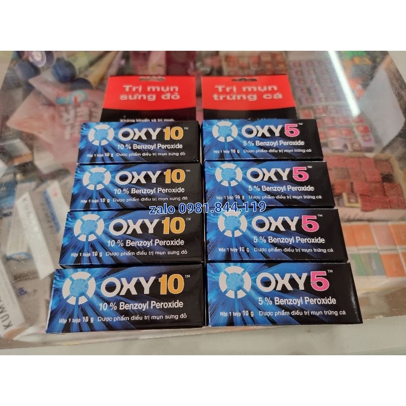 Oxy 5 , oxy 10 chấm mụn 10gr (chuẩn cty)