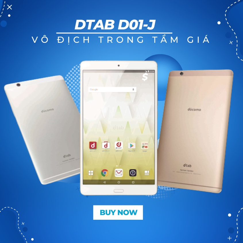 Máy tính bảng nội địa Nhật Dtab D01j có nghe gọi