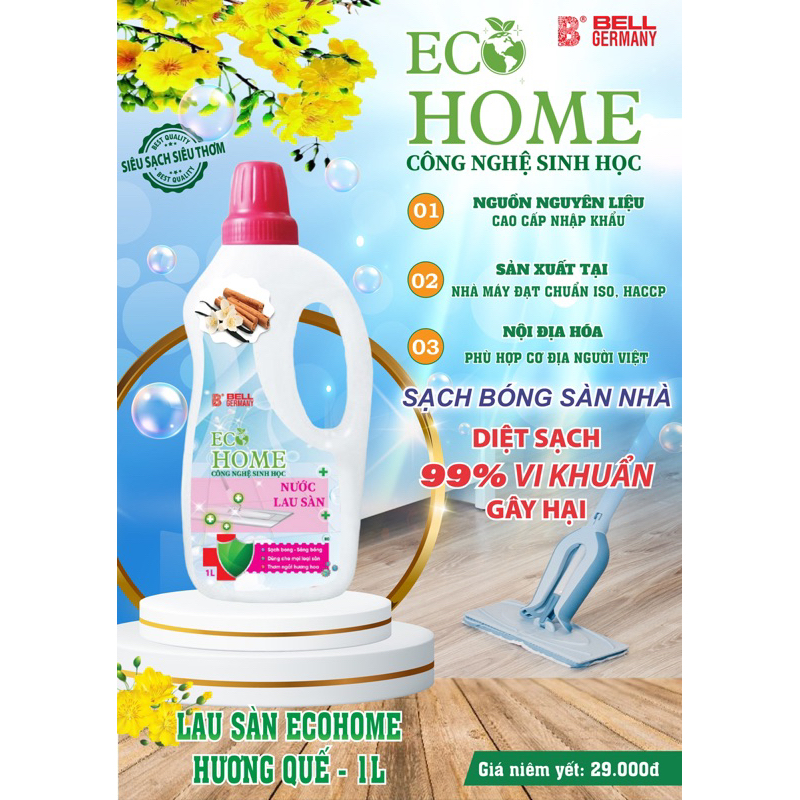 Lau sàn Ecohome hương quế – 1L