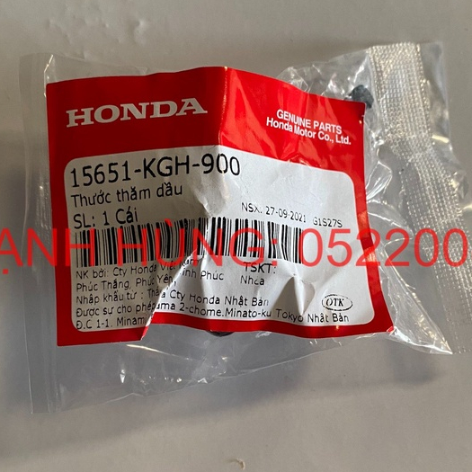 Que thăm dầu WINNER - Ty thăm nhớt WINNER - Thước thăm dầu winner X chính hãng Honda  15651KGH900