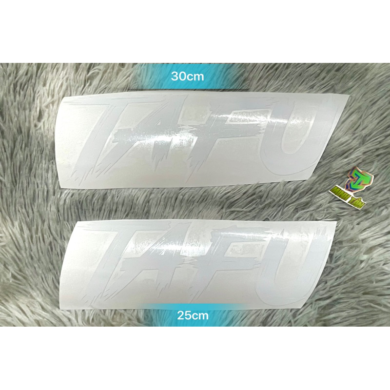 Tem TaFu chữ trắng lột được. trang trí các dòng xe