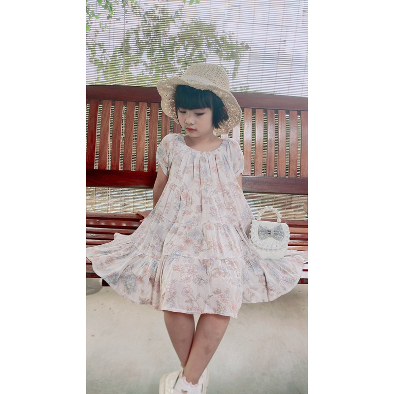 Váy bé gái vải đũi chun bé gái 7-27kg, Đầm Maxi bé gái💕M.C kids