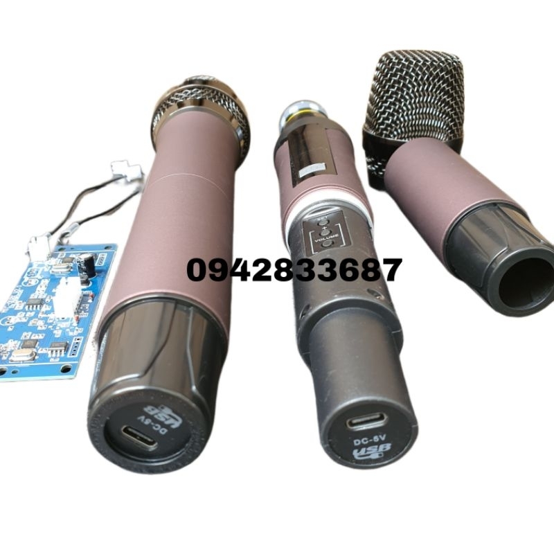 Micro Pin Sạc Cao Cấp Thân Nhôm Sạc Trên Mic