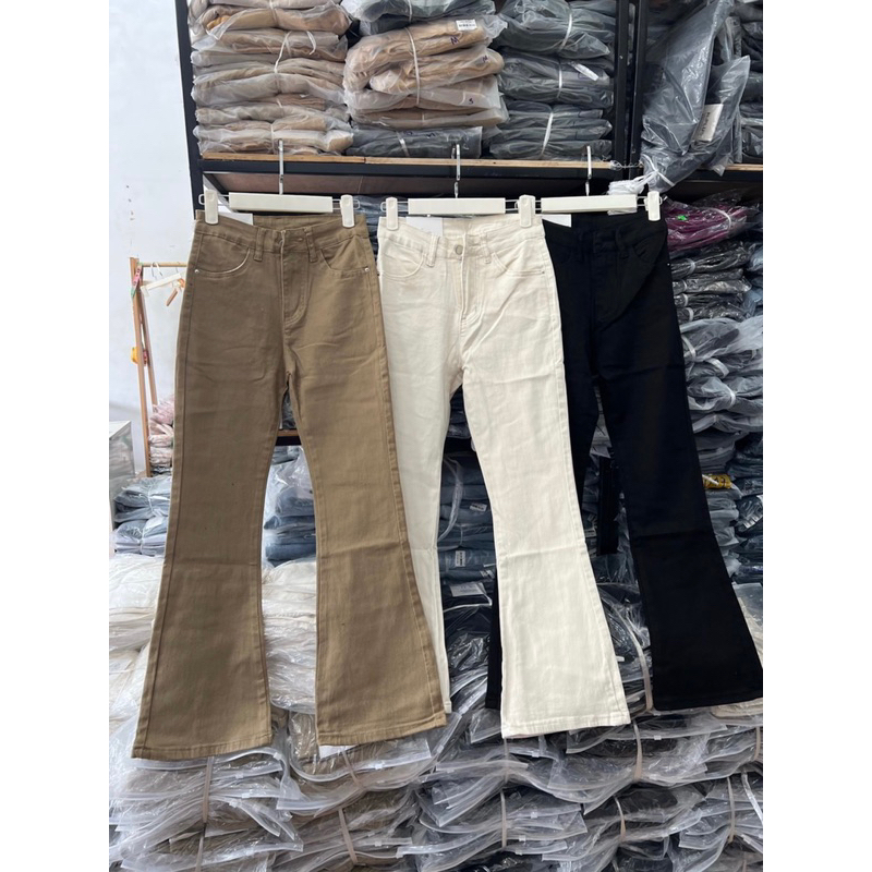 Quần jeans ống loe 3 màu Cuahangjeans