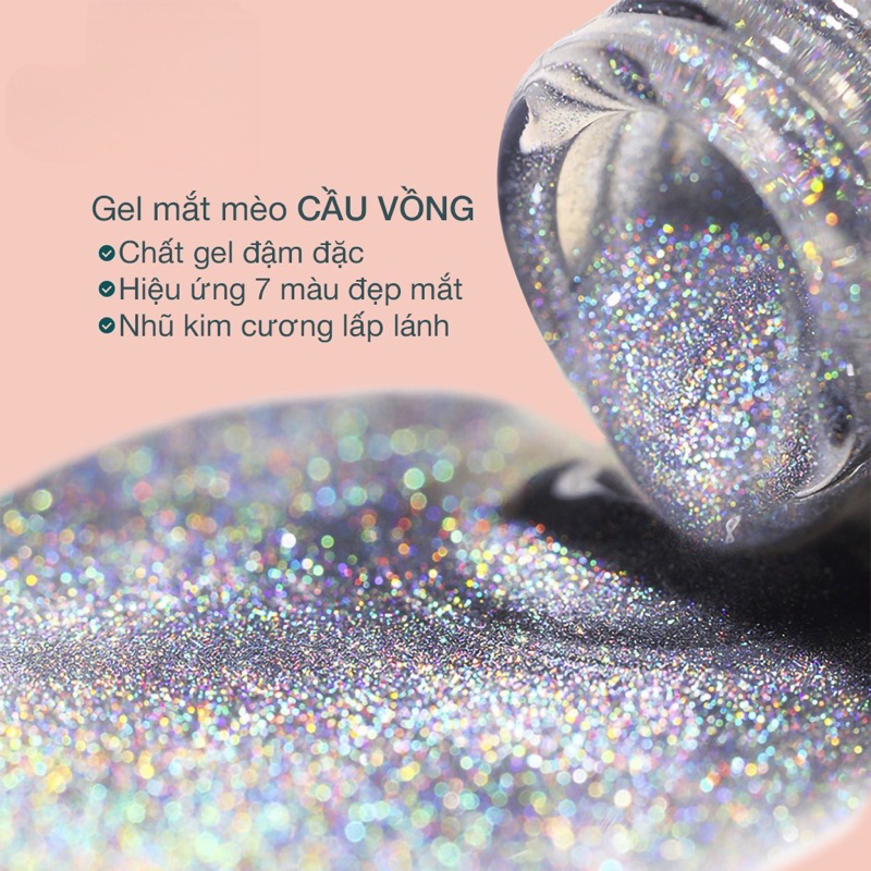 Top mắt mèo kim cương Huaxi 9D chính hãng  - sơn gel mắt mèo kim cương Huaxi lấp lánh sang chảnh