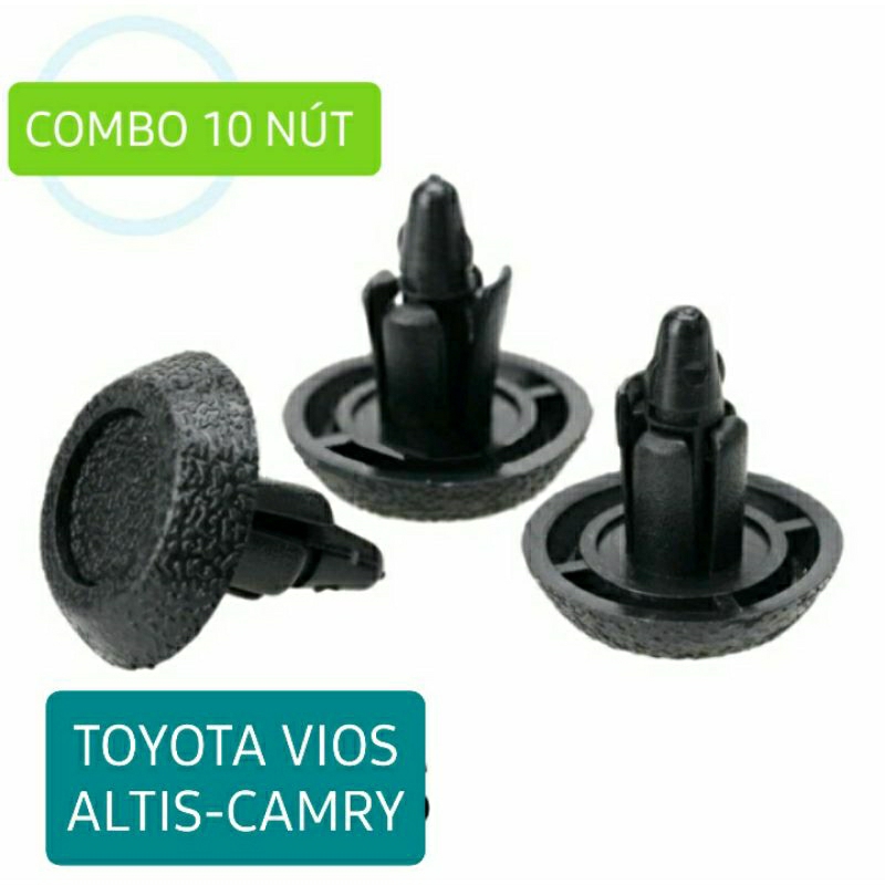 [TOYOTA,LEXUS] 10 nút nhựa ô tô Toyota Vios-Camry-Corolla(1 loại) 8mm