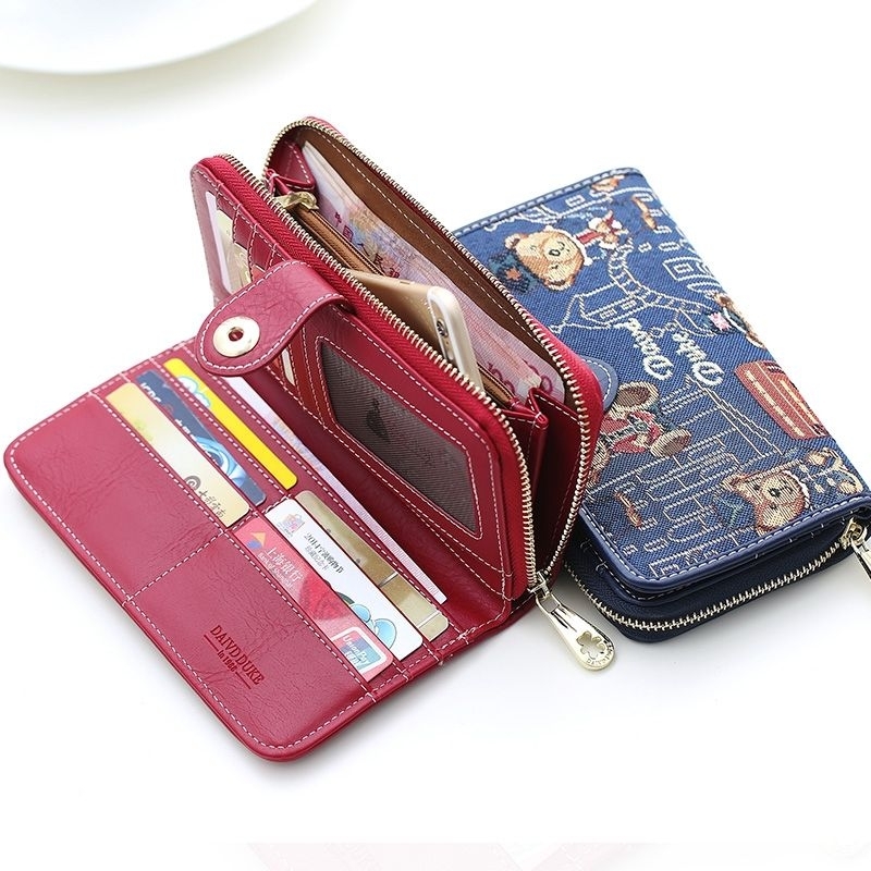 Ví Dài Nhiều Ngăn Đựng Thẻ Tiền Hình Gấu Dễ Thương Mẫu Mới