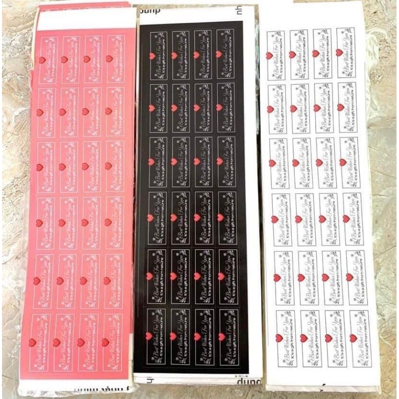 Tem dán hoa sáp, hoa tươi, quà tặng mỹ phẩm, đủ màu cán bóng chống nước, cắt dập sẵn