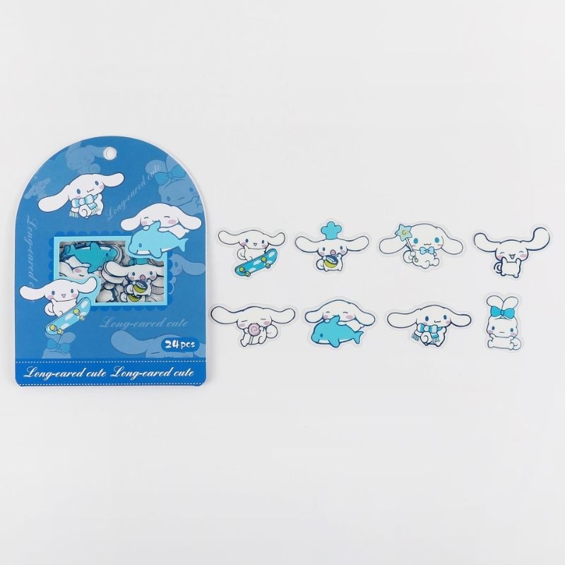 Gói 24 miếng hình dán sticker Sanrio Kuromi Melody Cinamoroll