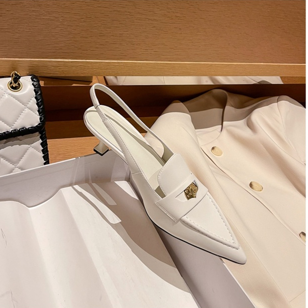 Slingbacks da lì gót 4.5cm sang chảnh shoes.de.amy