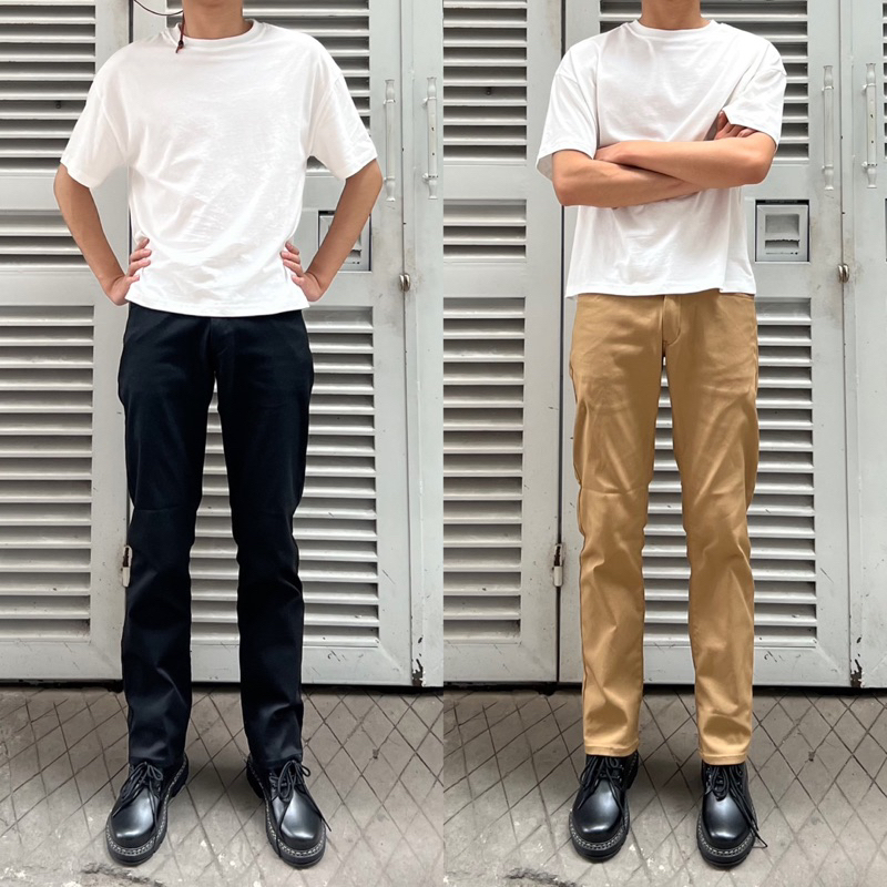 Quần Kaki EdWjn hàng hãng form basic hơi loe