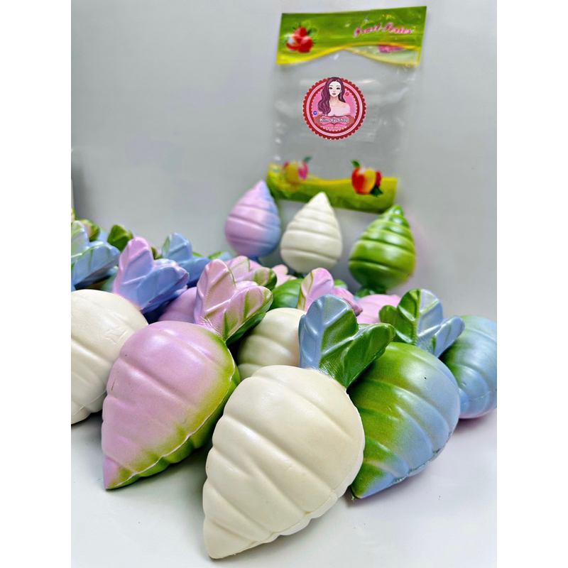 Squishy Củ Cải Best Seller  Chất Siêu Đã Có 2 Màu- Kèm Bao Bì • Lỗi Cuốn Do Mềm