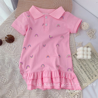 Váy polo đuôi cá tầng xinh xắn bé gái